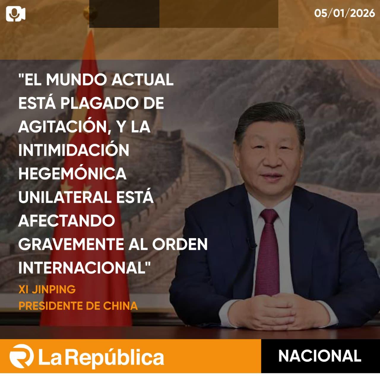 El presidente de China, Xi Jinping, criticó la captura del presidente venezolano Nicolás Maduro por parte de Estados Unidos, señalando que “ - Cover Image